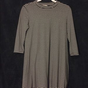 SOULMATES BLACK AND WHITE STRIPED DRESS